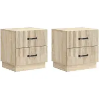 vidaXL Nachtkastje 2 st Sonoma Eiken 43 x 34,5 x 44,5 cm Bewerkt hout
