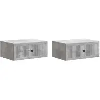 vidaXL Nachtkastje 2 st Betongrijs 49 x 34,5 x 20 cm Bewerkt hout