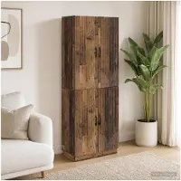 vidaXL Kast Set 2 pcs Oud hout Bewerkt hout