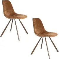 Dutchbone Franky Eetkamerstoelen Cognac - Set van 2