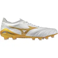 Mizuno Morelia Neo IV Beta Elite Gras Voetbalschoenen (FG) Wit Goud Zilver