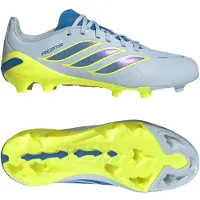 Adidas Predator League Gras Voetbalschoenen (FG) Kids Lichtblauw Blauw Geel
