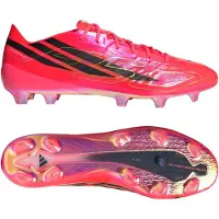 Adidas F50 Hyperfast EVO Gras Voetbalschoenen (FG) Felroze Zwart Goud Wit