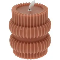 Koopman LED Kaars Ribbel 10cm met Echte Vlam Effect