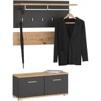 Idimex Garderobeset BILBAO – Artisan eiken / Kosmos grijs