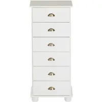 Idimex Ladekast COLMAR, massief grenen, wit, met 6 lades