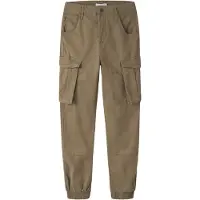 Name it Broek 'Bamgo' lichtbruin / antraciet / wit