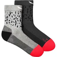 Salewa - Women's MTN TRN Sal. AM QRT Sock - Wandelsokken 42-44, grijs