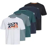 Jack & Jones Shirt 'JJLuke' navy / groen / zwart / wit