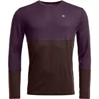 Ortovox - 185 Rock'N'Wool Long Sleeve - Merino-ondergoed L, purper/bruin