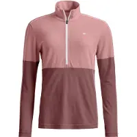 Ortovox 185 Rock'n'Wool Zip Neck, dames, roze
