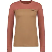 Mons Royale Yotei Merino, thermoshirt, dames, pink/bruin