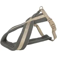 Trixie Hondentuig - Verstelbaar Touring Zand 70-110x2.5 cm - Gevoerd met Vliesvulling