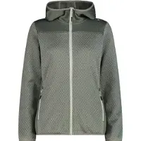CMP - Women's Jacquard Knit Jacket Fix Hood - Fleecevest 34, grijs