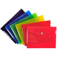 Exacompta Iderama PP (Polypropeen) Documentmap 34410E B6 Drukknop PP (Polypropeen) Staand en Liggend 14 (B) x 0,1 (D) x 19 (H) cm Kleurenassortiment Pak van 30