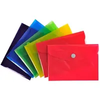 Exacompta Iderama PP (Polypropeen) Documentmap 34430E Drukknop PP (Polypropeen) Staand en Liggend 10,5 (B) x 0,1 (D) x 14,5 (H) cm Kleurenassortiment Pak van 30
