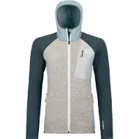 Ortovox - Women's Fleece Grid Plus Classic Knit Hoody - Fleecevest L, grijs