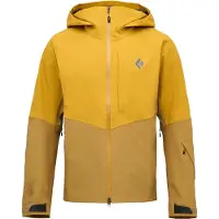 Black Diamond - Ski jassen - M Recon Stretch Shell Amber Flax voor Unisex van Nylon - Maat XL - Geel