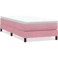 vidaXL Boxspring zonder matras fluweel roze 90x210 cm