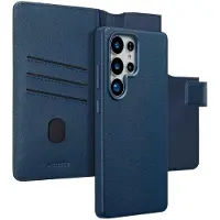 Accezz Leather Bookcase 2-in-1 met MagSafe voor de Samsung Galaxy S25 Ultra - Nightfall Blue