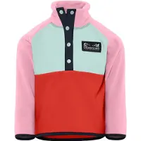 Didriksons Monte, fleecetrui, junior, roze/lichtblauw/oranje