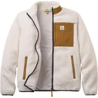 Passenger - Merken - Trekker 2.0 Recycled Deep-Pile Sherpa Fleece Warm Ivory voor Heren van Gerecycled Polyester - Maat M - Beige