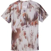 Nnormal - Dames wandel- en bergkleding - Race T-Shirt 02 W Print voor Dames van Gerecycled Polyester - Maat XS - Bordeauxrood