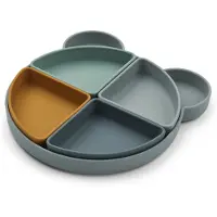 Liewood Borden 'Arne' navy / grijs / mintgroen / donkeroranje