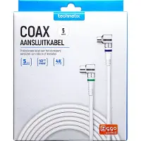 Technetix coax - 5 meter (Digitaal, Haaks)