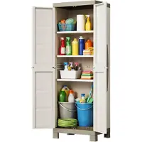 Keter Excellence Opbergkast hoog - 4 planken - 45x65x182cm - Beige/Taupe