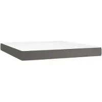 vidaXL Pocketveringmatras, middenhard, grijs, 160x200x20 cm, kunstleer