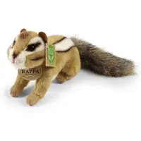 Rappa pluche eekhoorn knuffel 18 cm eco-vriendelijk speelgoed - chipmunk - bruin wit
