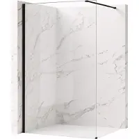 REA Flexi 100 - Walk-In Douchewand - Zwart - 100X0,8X195Cm