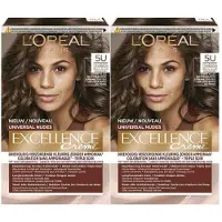 L'Oréal 2x Excellence Crème Universal Nudes Permanente Haarkleuring 5U Universeel Lichtbruin