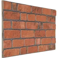 vidaXL Wandpanelen 10 st 100 x 50 cm Terracotta EPS-schuim