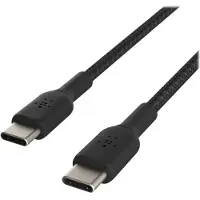 Belkin BOOST CHARGE gevlochten USB-C/USB-C kabel, 2 meter, zwart. CAB004bt2MBK