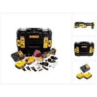 DeWalt DCS 356 P2 Akku Multitool 18V Brushless + 35tlg. Zubehör + 2x Akku 5,0 Ah + Ladegerät + TSTAK