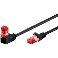 Goobay Netwerkkabel | Cat6 U/UTP | 10 meter (1x Haaks, Zwart)