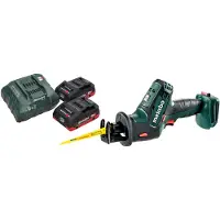Metabo SSE 18 LTX Compact accu reciprozaag sabelszaag 18 V 13 mm + 2x LiHD accu 4,0 Ah + oplader