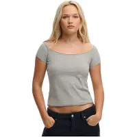 Superdry Shirt 'Bardot' grijs gemêleerd