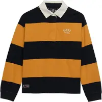 Superdry Shirt 'Heritage' donkergeel / zwart