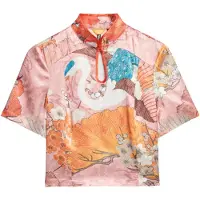 Superdry Shirt azuur / mandarijn / rosa / wit