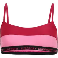 Superdry Dames Stretch bikinitop roze (M), Strandkleding, Gerecycled polyester, Duurzaam W3010396A