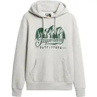 Superdry Sweatshirt 'Outfitters' grijs gemêleerd / donkergroen