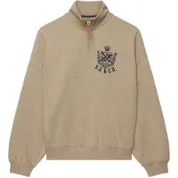 Superdry Sweatshirt 'Country Club' beige gemêleerd / zwart