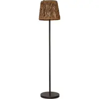 Star Trading LED vloerlamp Cesta 127cm bruin/zwart kunststof/metaal, bruin / roest, metaal, Modern, Solar buitenverlichting