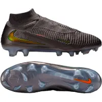Nike Phantom 6 High LV8 Elite Gras Voetbalschoenen (FG) Donkergrijs Oranje Multicolor