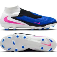 Nike Phantom 6 High Pro Gras Voetbalschoenen (FG) Blauw Wit Felroze