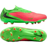 Nike Phantom 6 Low Haaland Pro Gras Voetbalschoenen (FG) Felgroen Rood Zwart
