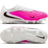 Nike Phantom 6 Low Pro Gras / Kunstgras Voetbalschoenen (MG) Kids Wit Felroze Zwart